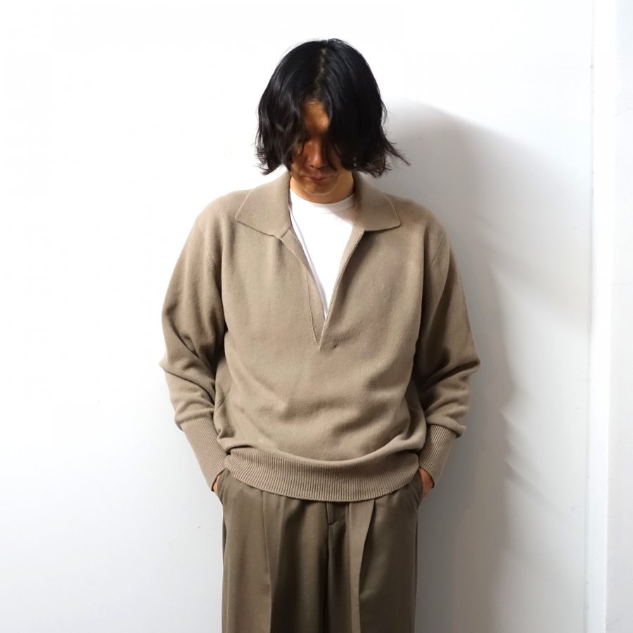 ssstein(奿)/EXTRA FINE WOOL KNIT SKIPPER LS/BEIGE