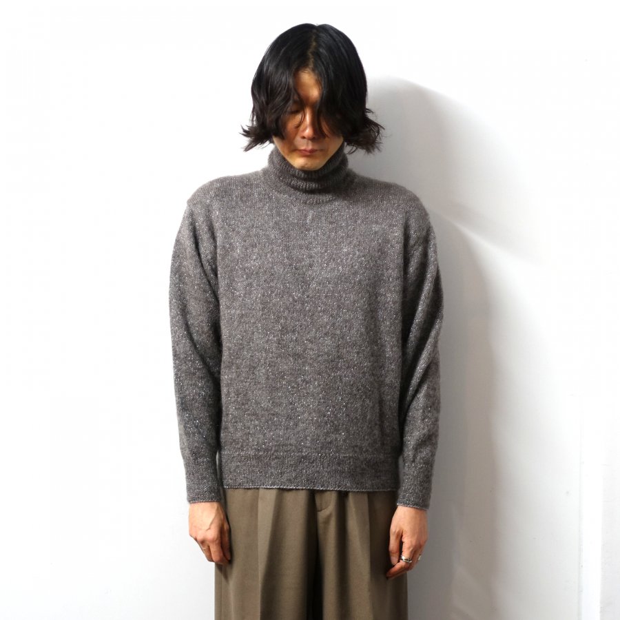 ssstein(奿)/MOHAIR GLITTER KNIT TURTLE NECK LS/GREIGE