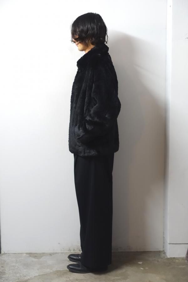 ssstein(シュタイン)/ACRYLIC FUR JACKET/BLACK CONCRETE RIVER