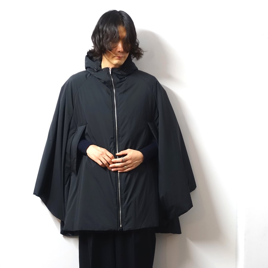 ssstein(奿)/PADDED PONCHO/DARK CHARCOAL