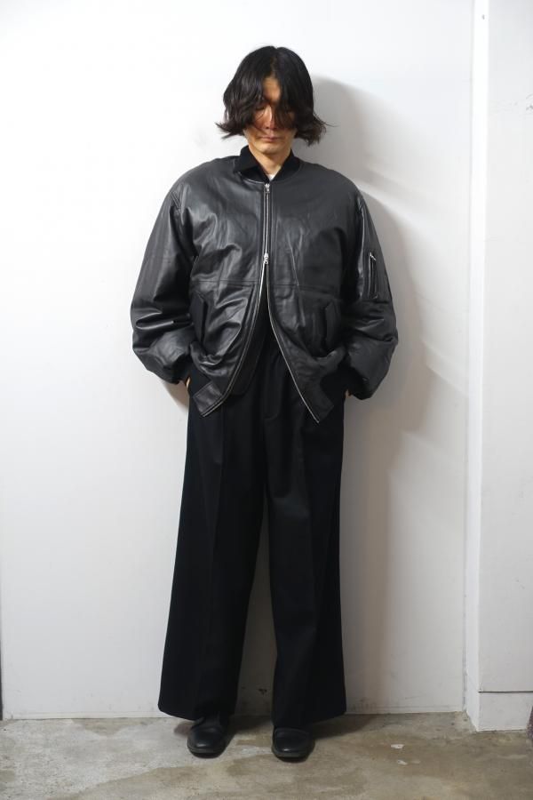 ssstein(シュタイン)/LEATHER FLIGHT JACKET/DARK CHARCOAL