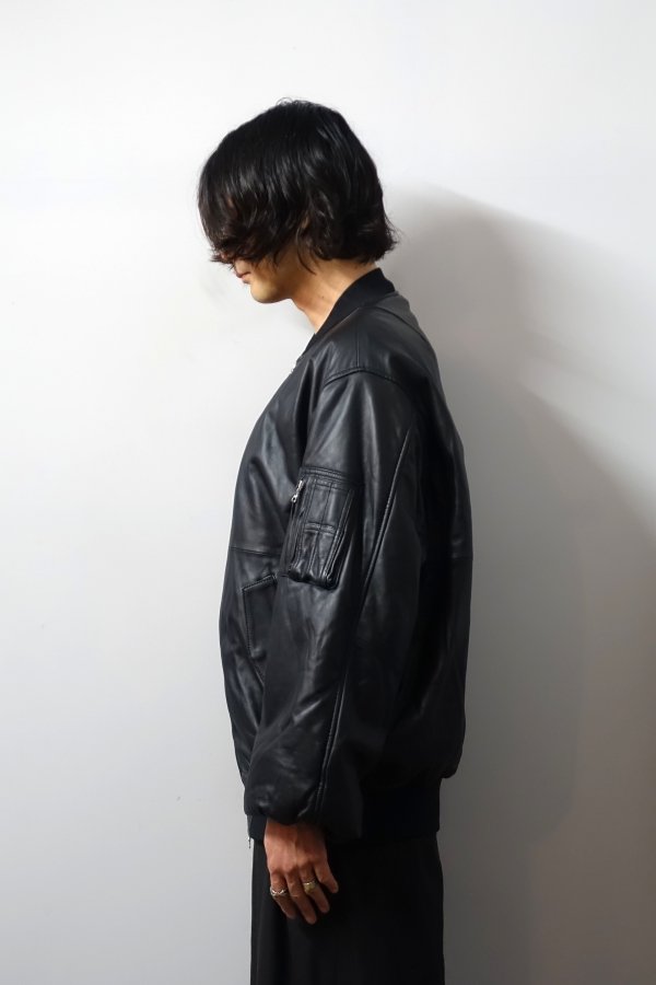 ssstein(シュタイン)/LEATHER FLIGHT JACKET/BLACK CONCRETE RIVER/ 取扱い,通販