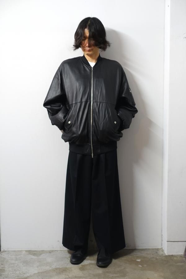 ssstein(シュタイン)/LEATHER FLIGHT JACKET/BLACK CONCRETE RIVER