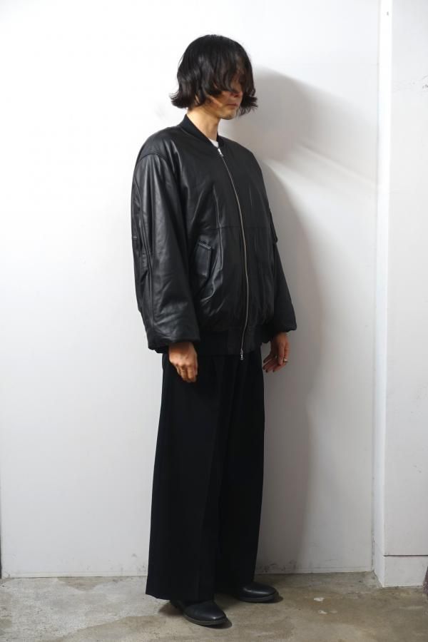 ssstein(シュタイン)/LEATHER FLIGHT JACKET/BLACK CONCRETE RIVER