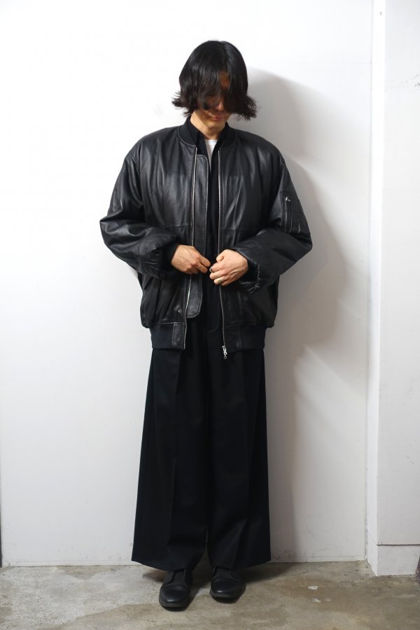 ssstein(シュタイン)/LEATHER FLIGHT JACKET/BLACK CONCRETE RIVER/ 取扱い,通販