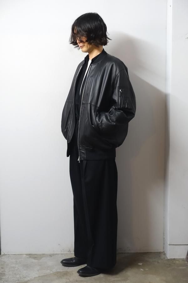 ssstein(シュタイン)/LEATHER FLIGHT JACKET/BLACK CONCRETE