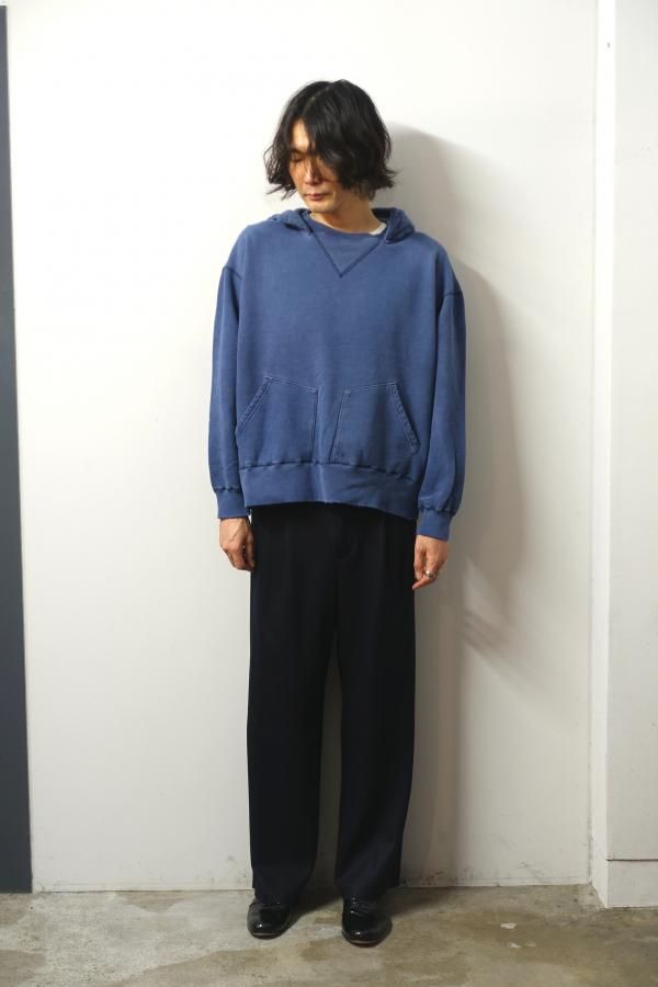 URU(ウル)/1 TUCK PANTS/NAVY 通販 取り扱い-CONCRETE RIVER