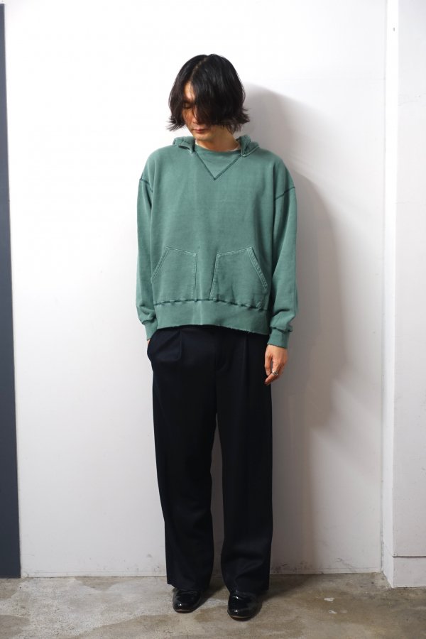 URU(ウル)/1 TUCK PANTS/NAVY 通販 取り扱い-CONCRETE RIVER