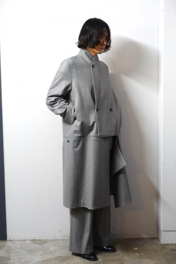 ETHOSENS(エトセンス)/Flannel 3way coat/Light gray 通販