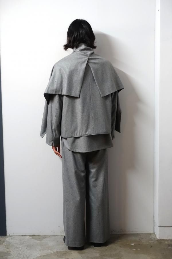 ETHOSENS(エトセンス)/Flannel 3way coat/Light gray 通販 取り扱い