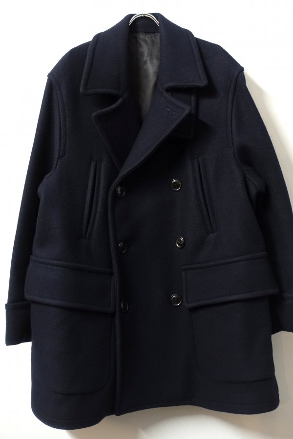 URU(ウル)/DOUBLE BREASTED COAT/NAVY 通販 取り扱い-CONCRETE RIVER