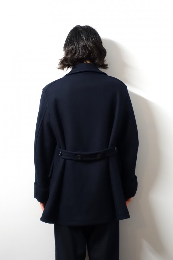 URU(ウル)/DOUBLE BREASTED COAT/NAVY 通販 取り扱い-CONCRETE RIVER