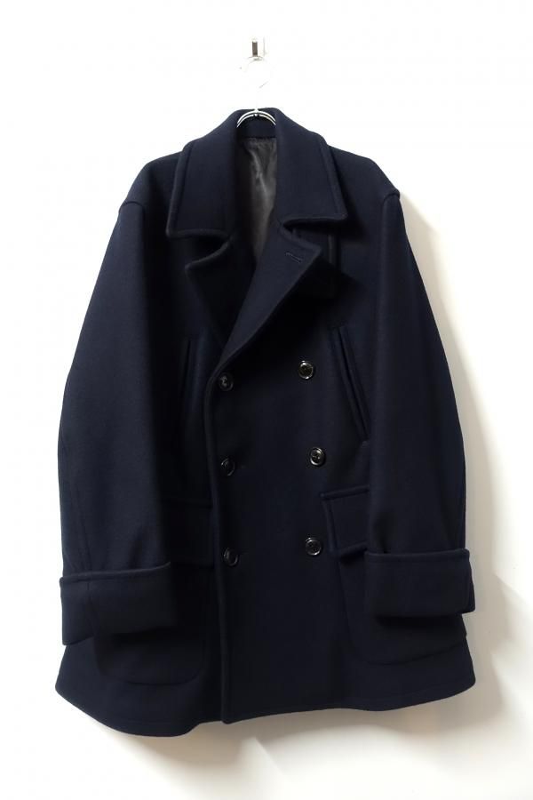 URU(ウル)/DOUBLE BREASTED COAT/NAVY 通販 取り扱い-CONCRETE RIVER