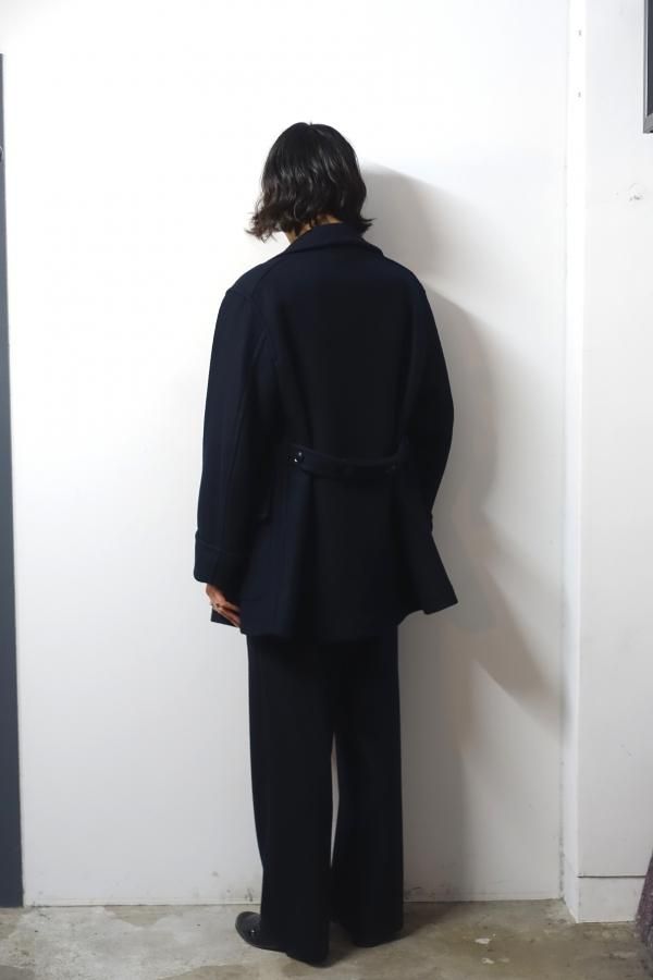 URU(ウル)/DOUBLE BREASTED COAT/NAVY 通販 取り扱い-CONCRETE RIVER