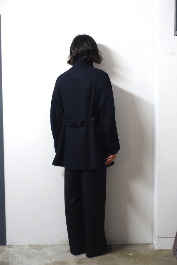 URU(ウル)/DOUBLE BREASTED COAT/NAVY 通販 取り扱い-CONCRETE RIVER