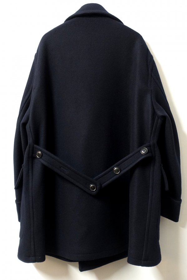 URU(ウル)/DOUBLE BREASTED COAT/NAVY 通販 取り扱い-CONCRETE RIVER