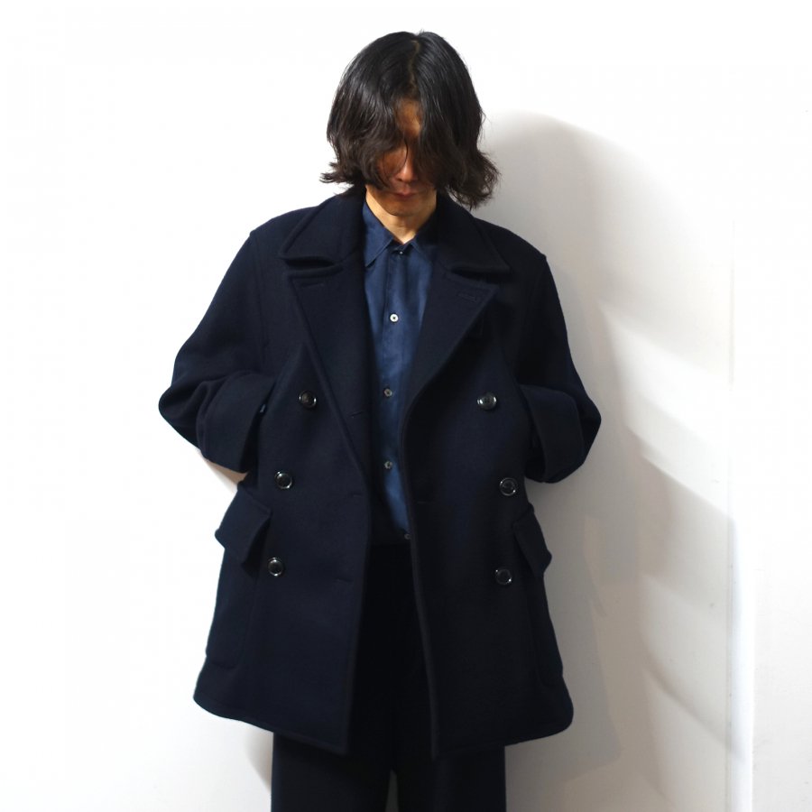 <img class='new_mark_img1' src='https://img.shop-pro.jp/img/new/icons13.gif' style='border:none;display:inline;margin:0px;padding:0px;width:auto;' />URU()/DOUBLE BREASTED COAT/NAVY