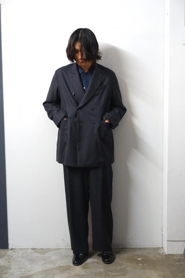 【コンビニ受取対応商品】 URU(ウル)/DOUBLE BREASTED JACKET/CHARCOAL 通販 取り扱い ジャケット・アウター