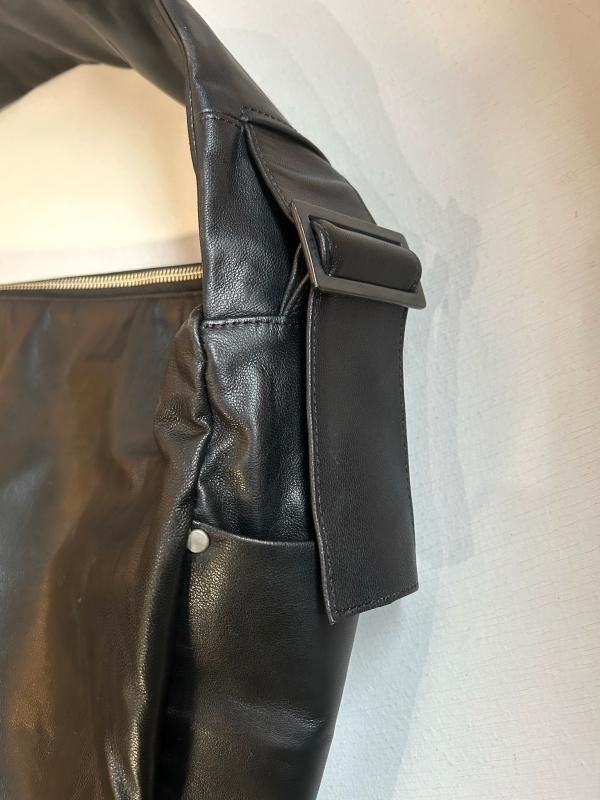 ssstein(シュタイン)/SHIRRING HANDLE LEATHER SHOULDER BAG