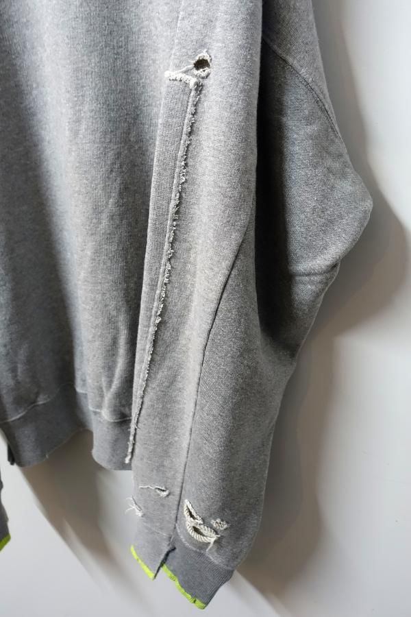 ssstein(シュタイン)/OVERSIZED REBUILD SWEAT LS/TOP GREY 通販
