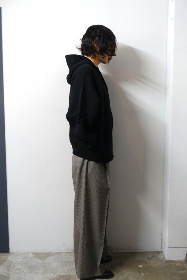 ssstein(シュタイン)/COTTON DOUBLE KNIT TUCKED ZIP HOODY