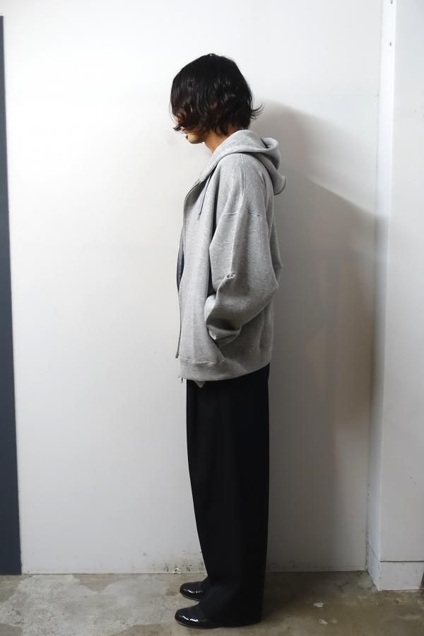 ssstein(シュタイン)/COTTON DOUBLE KNIT TUCKED ZIP HOODY/TOP