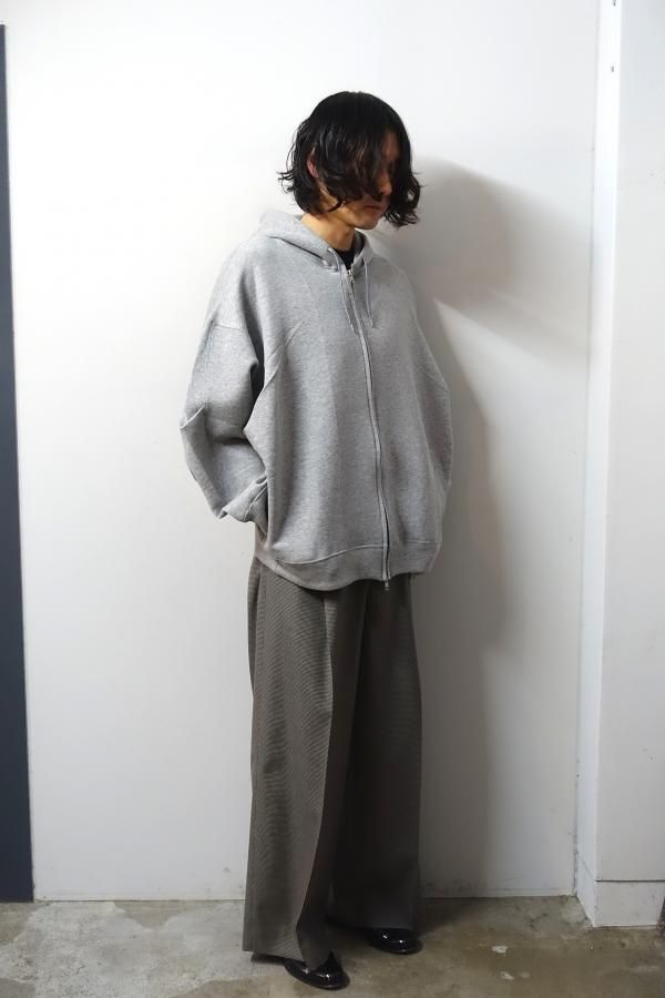 ssstein(シュタイン)/COTTON DOUBLE KNIT TUCKED ZIP HOODY/TOP