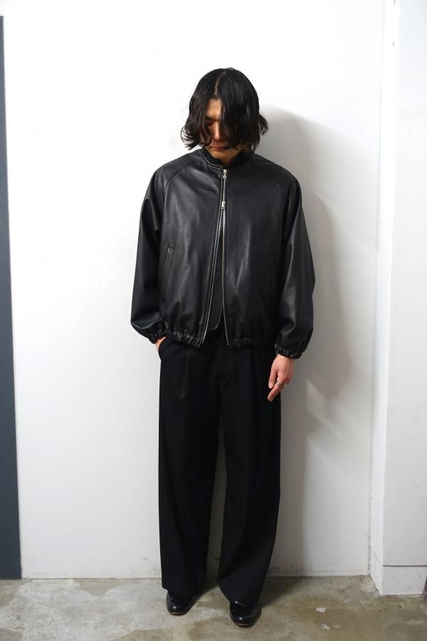 ssstein『SHRUNK LEATHER ZIP SHORT JACKET』 ssstein(シュタイン)/SHRUNK LEATHER ZIP SHORT JACKET/BLACK