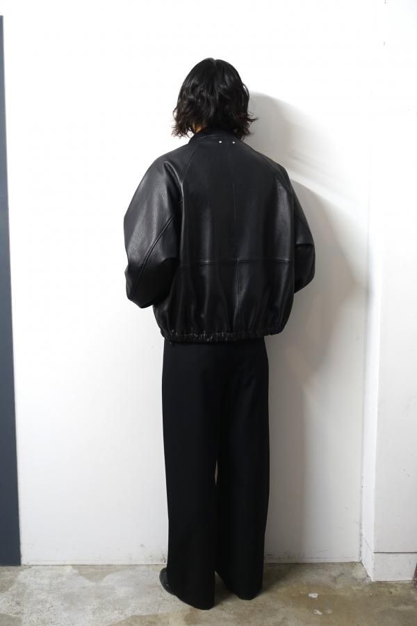 ssstein(シュタイン)/SHRUNK LEATHER ZIP SHORT JACKET/BLACK