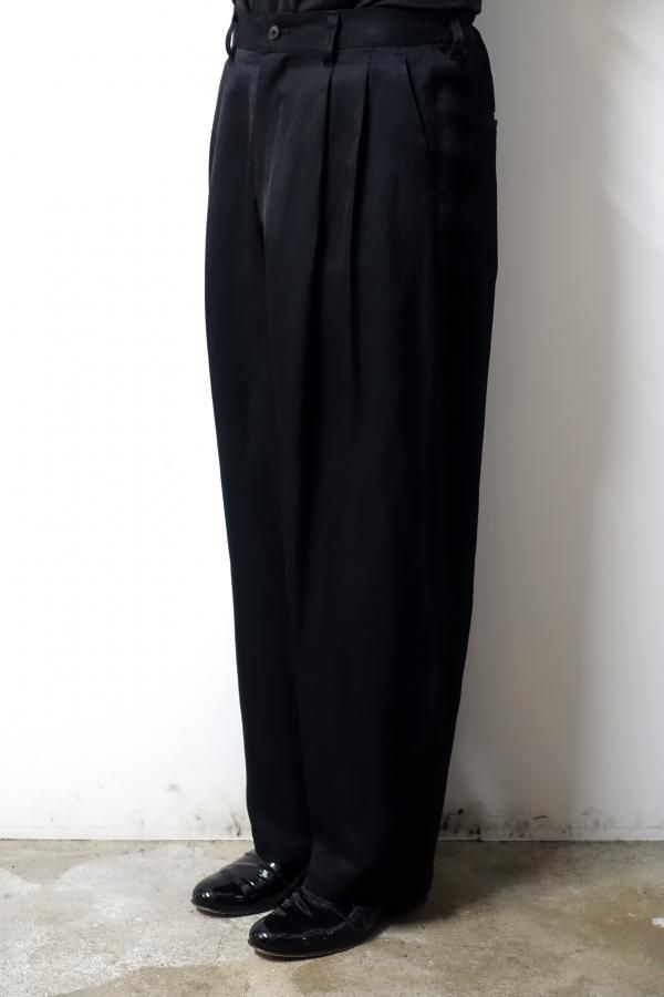 ssstein(シュタイン)/LI/NY POPLIN WIDE EASY TROUSERS/BLACK