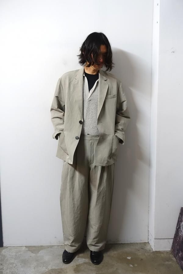 ssstein(シュタイン)/LI/NY POPLIN WIDE EASY TROUSERS/BEIGE