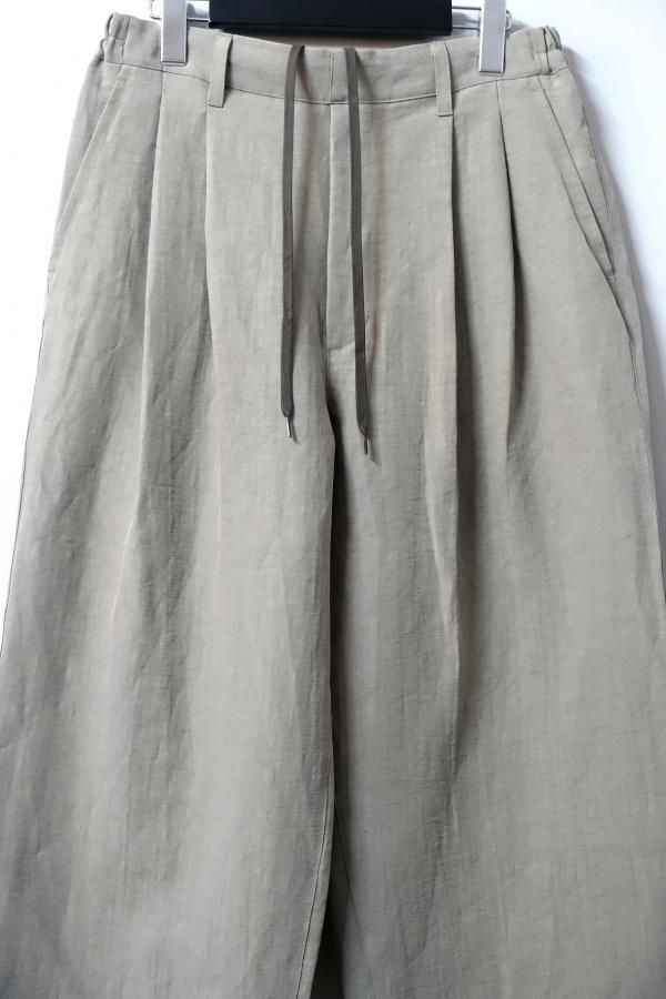 ssstein(シュタイン)/LI/NY POPLIN WIDE EASY TROUSERS/BEIGE