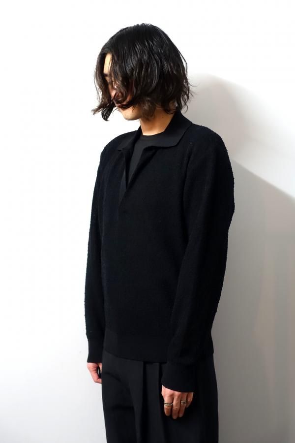 SAINT LAURENT フロントスリットヘンシルスカト 【関税込】 ssstein(シュタイン)/SHEER LIGHT KNIT SKIPPER LS/BLACK 通販
