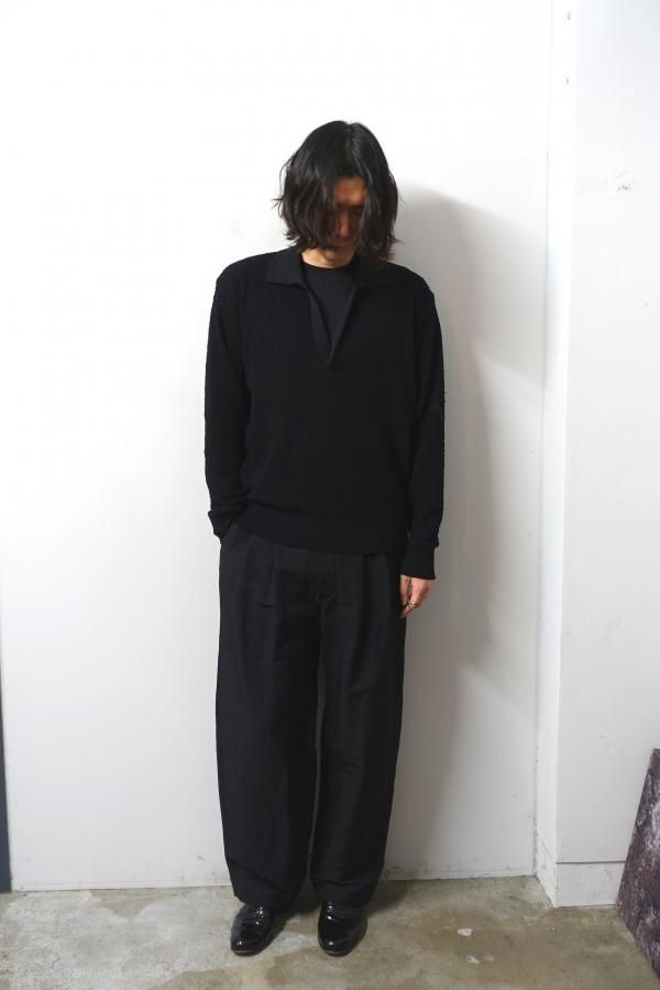 ssstein(シュタイン)/SHEER LIGHT KNIT SKIPPER LS/BLACK 通販 ssstein(シュタイン)/SHEER LIGHT KNIT SKIPPER LS/BLACK 通販