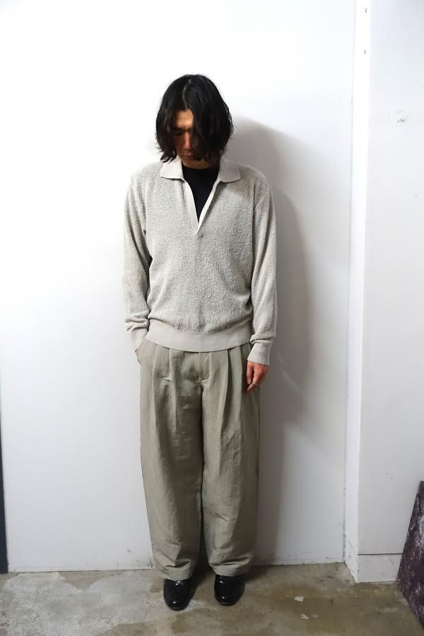 トップス stein 25SS Sheer Light Knit Skipper L/S ssstein(シュタイン)/SHEER LIGHT KNIT SKIPPER LS/BLACK 通販