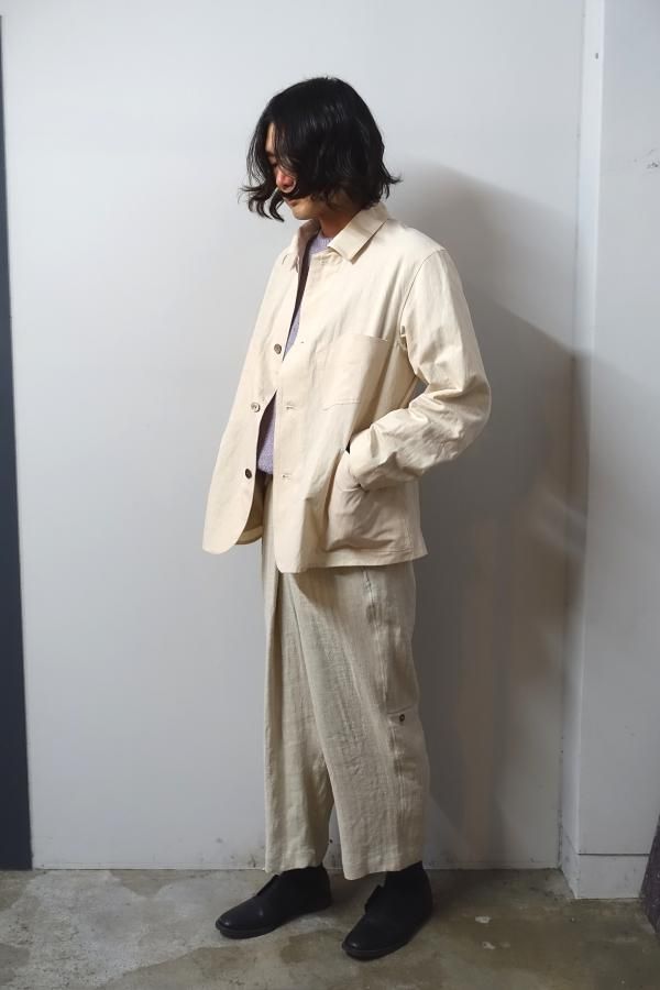 URU TOKYO 24aw ウールアルパカカバーオール URU TOKYO 24aw ウールアルパカカバーオール URU」COTTON BROAD