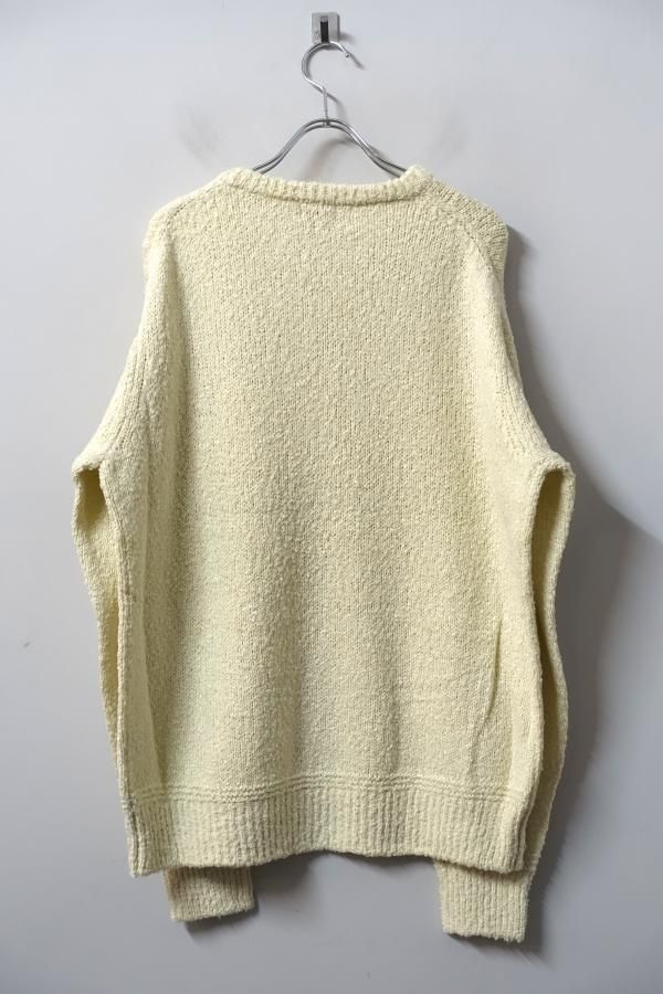 URU(ウル)/CREW NECK KNIT/WHITE 通販 取り扱い-CONCRETE RIVER
