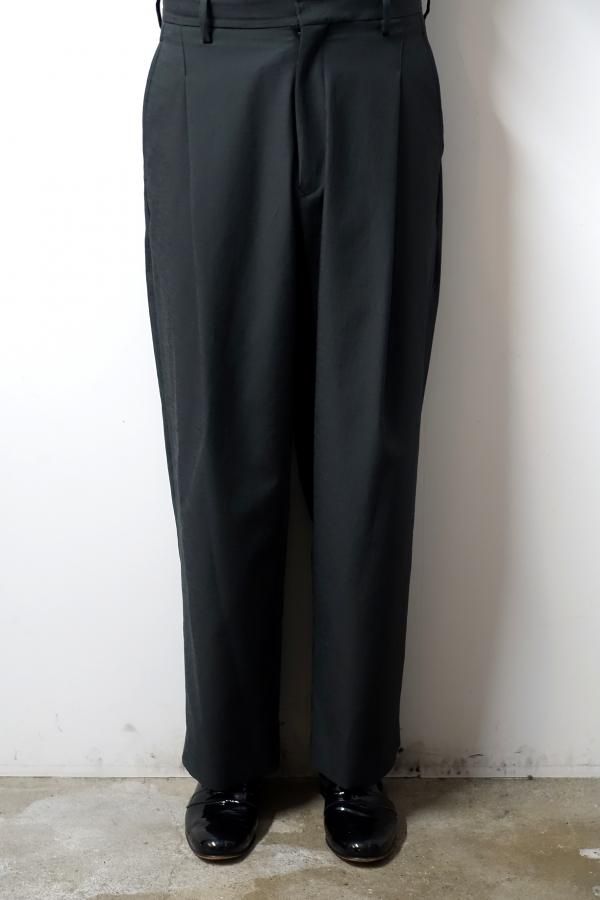URU (WOOL TROPICAL - 1 TUCK PANTS Black) 通販 ｜ SUPPLY