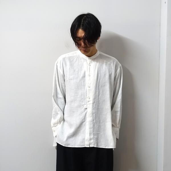 えるる URU(ウル)/BAND COLLAR L/S SHIRTS/WHITE 通販 取り扱い-CONCRETE RIVER