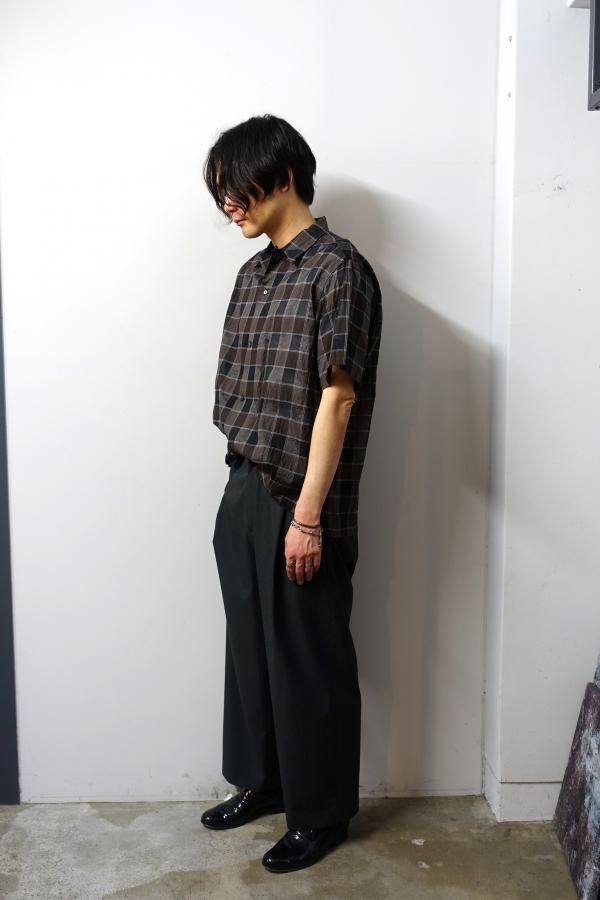 URU(ウル)/OPEN COLLAR S/S SHIRTS/BROWN 通販 取り扱い