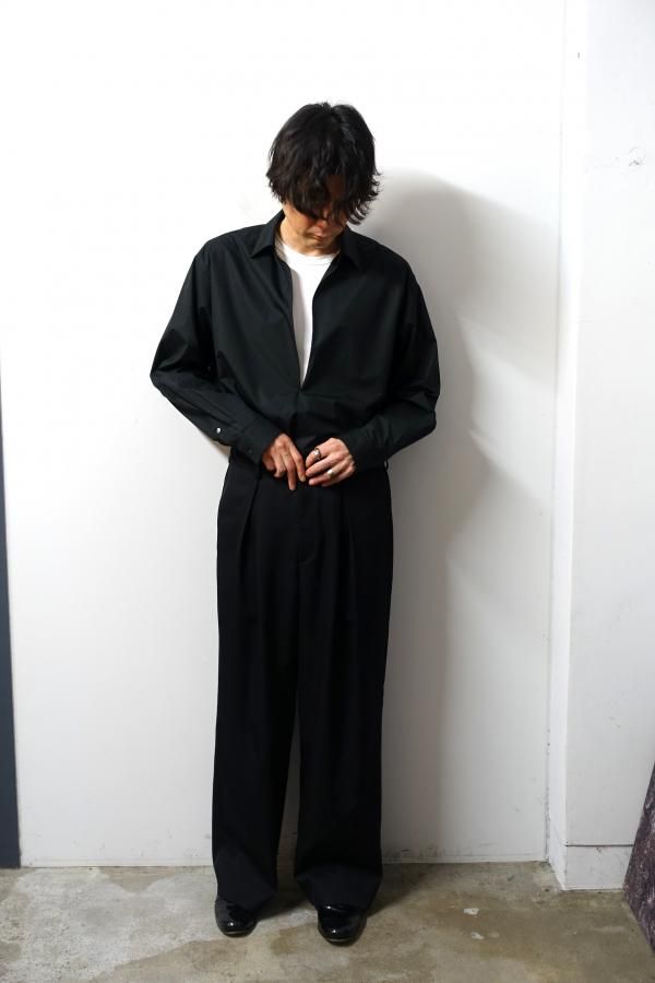 ssstein(シュタイン)/OVERSIZED SKIPPER SHIRT/BLACK 通販