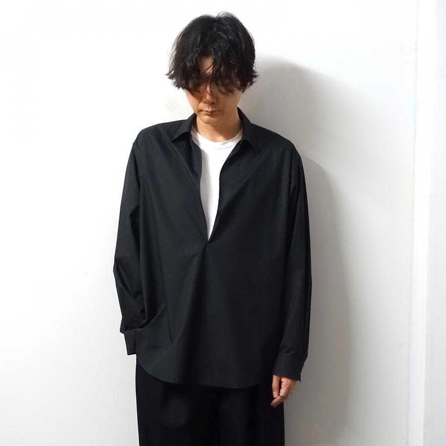 <img class='new_mark_img1' src='https://img.shop-pro.jp/img/new/icons13.gif' style='border:none;display:inline;margin:0px;padding:0px;width:auto;' />ssstein(奿)/SUVIN COTTON OVERSIZED SKIPPER SHIRT/BLACK