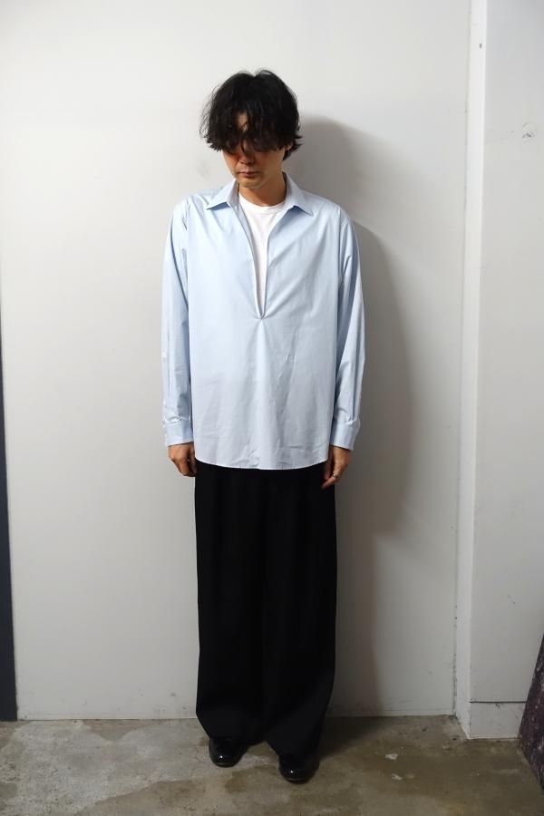 ssstein(シュタイン)/OVERSIZED SKIPPER SHIRT/OFF BLUE 通販 取り扱い