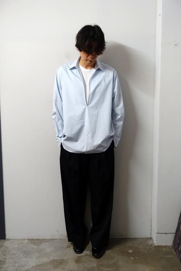 ssstein(シュタイン)/OVERSIZED SKIPPER SHIRT/OFF BLUE 通販