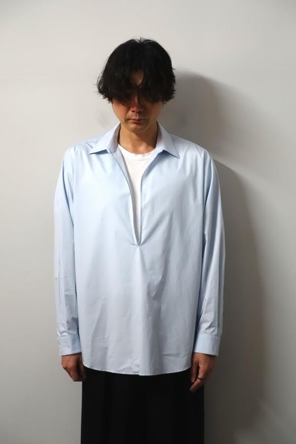 ssstein(シュタイン)/OVERSIZED SKIPPER SHIRT/OFF BLUE 通販