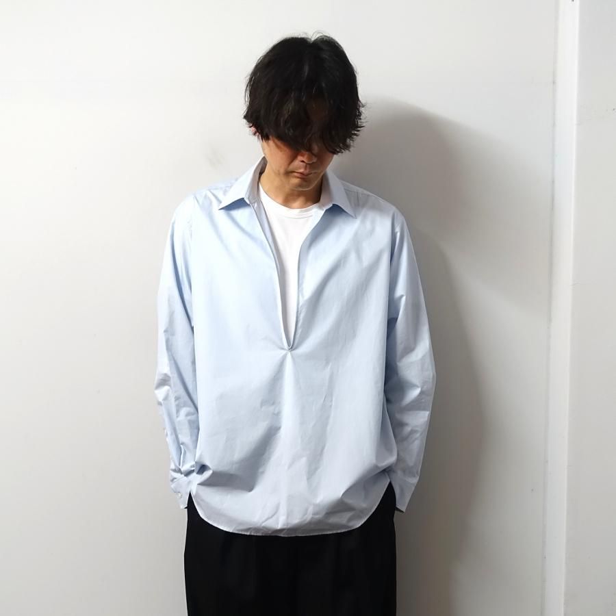 <img class='new_mark_img1' src='https://img.shop-pro.jp/img/new/icons13.gif' style='border:none;display:inline;margin:0px;padding:0px;width:auto;' />ssstein(奿)/SUVIN COTTON OVERSIZED SKIPPER SHIRT/OFF BLUE