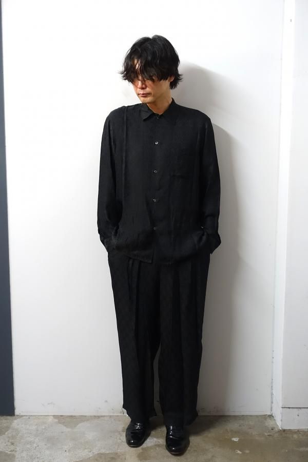 uruページ URU(ウル)/1 TUCK PANTS/BLACK 通販 取り扱い-CONCRETE RIVER