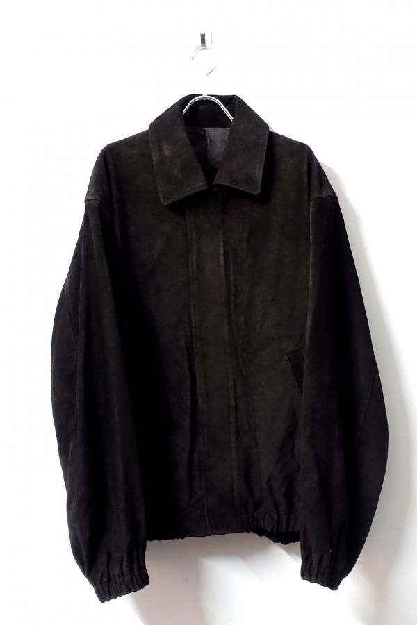 ssstein(シュタイン)/COW SUEDE ZIP SHORT JACKET/DARK BROWN CONCRETE
