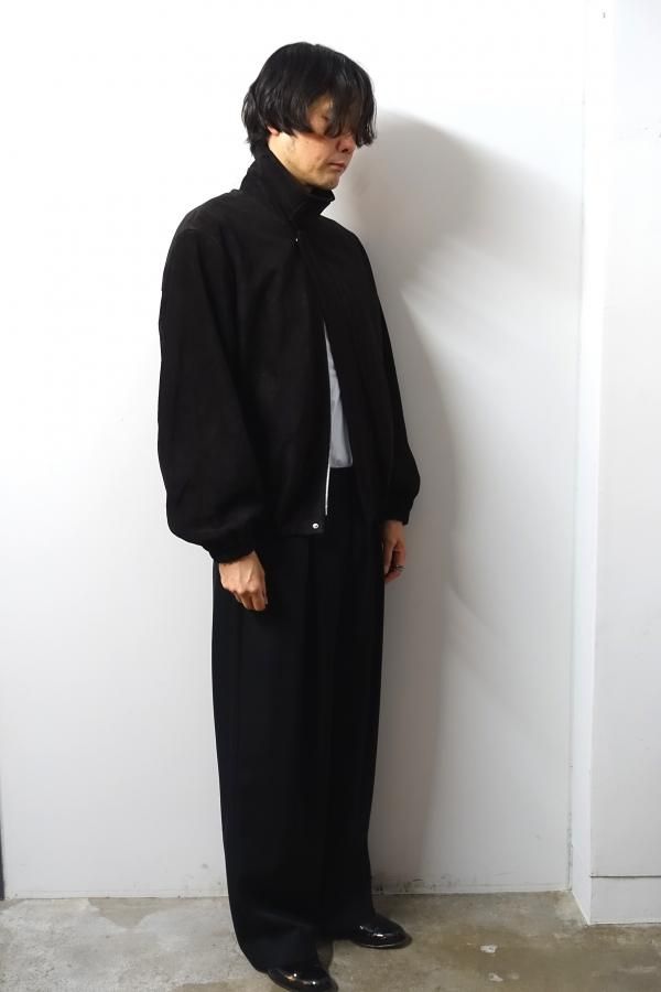 ssstein(シュタイン)/COW SUEDE ZIP SHORT JACKET/DARK BROWN CONCRETE