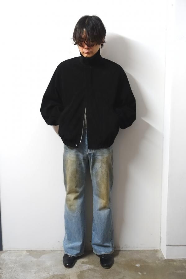 ssstein(シュタイン)/COW SUEDE ZIP SHORT JACKET/BLACK CONCRETE